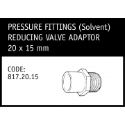 Marley Solvent Reducing Valve Adaptor 20x15mm - 817.20.15